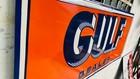 Gulf Dealer Porcelain Enamel Sign 36 X 15 Inches