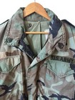 Vintage Us Army Coat Cold Weather Field Jacket Medium Regular Woodland Camo 80s