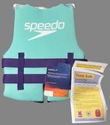 Speedo Life Jacket Vest Youth Swimming Pfd Uscg 50-90 Lbs Watercolor Junior New