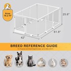 Naizea 26 h Clear Acrylic Dog Playpen Indoor  Puppy Cat Pet Play Pen 8  10 Panel