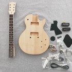 Diy Flat Electric Lp Guitar Kit Single Cutway 2pc P90 Pickups Bone Nut Cr Part