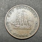 New Brunswick 1843 Half Penny Token Queen Victoria