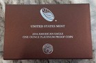2016 - W American Eagle One Ounce Platinum Proof Coin Box Ogp - Coa - No Coin -