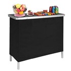 Folding Portable Bar Table  Foldable Pop-up Bar With Carrying Bag   Black Skirt