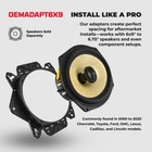 Ds18 Oemadapt6x9 Universal Oem Speaker Adapter For 6x9    Or 6 5  Speakers - Pair