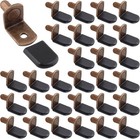 30 Pcs Shelf Support Pegs  1 4 Inch L-shaped Clips With Rubber Sleeve For Booksh