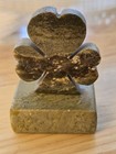 Vintage Irish Connemara Marble Shamrock Figurine Made In Ireland 2 5 