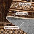 Washable Area Rug Bordered Rug Low Pile Floor Carpet Distressed Rug Home Decor