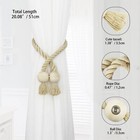 4 Pack Magnetic Curtain Tiebacks Cotton Hand Woven Tie Back Decorative Rope