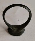 Wearable Ancient Byzantine Bronze Ring Depicting A Cross  1300-1400 Ad
