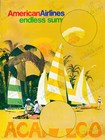 1971 Acapulco American Airlines Vintage Travel Poster Wall Art Print Retro