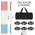6 Set Pole Bending Poles For Horses 6ft Adjustable Training Equipment For Hor