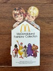 1977 Vintage  mcdonaldland Fashions Collection  Advertisement Card  Rare 