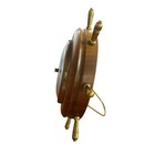 Vintage Taylor Stormoguide Ship Wheel Barometer Wood Brass Nautical Weather Mac