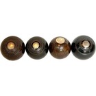 4 Antique Scottish Thomas Taylor And English Lignum Vitae Lawn Balls C  1900