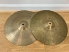 Avedis Zildjian 14   Trans Stamp Hi-hat Cymbals Thin 40s 50s Vtg 548 636 G Audio