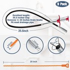 Drain Clog Remover Tool Set  9 Pack Hair Snake Cleaner For Sink  Tub  Toilet