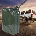 5 Gallon 20l Gasoline Army Green Jerry Can Military Metal Steel Tank Backup Usa