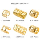 120 Pcs Dreadlock Beads Hair Jewelry Braids 1 Count  pack Of 120  Gold