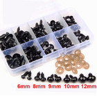 100pcs 6-12mm Plastic Crafts Safety Eyes For Teddy Bear Dolls Soft Toy Making 