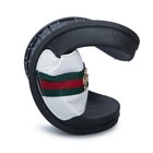 Ladies Womens Flat Striped Slides Sliders Sandals Summer Mules Slippers Shoes