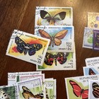 Butterflies Postage Stamp Lot Used Collection Worldwide 50 Different
