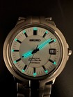 2001 Seiko Kinetic Auto Relay Men s Titanium Date Quartz Watch 38mm 5j22-0c20