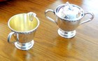 Vintage Silverplate Oneida  Ardmore Creamer And Sugar Bowl W  Lid  