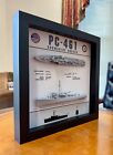 Pc-461 Class Submarine Chaser Display Shadow Box  Ww2  9  X 9 