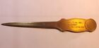  Vintage Brass Advertising Letter Opener  Dunnington  Inc Insurance  Baltimore
