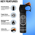 Police Magnum Pepper Spray Combo Defense- 4oz Fire Master   4oz Flip Top Stm Bc