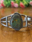 Vintage Native American Turquoise Bracelet Sterling Silver Navajo Old Pawn
