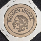Vintage Patchogue Stamp   Coin Club Wooden Nickel Token Indian Head Ny Exonumia