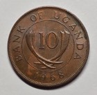 1966 Uganda 10 Cents Coin Km  2         