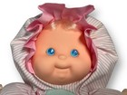 Vintage Puffalump Kids 14  Plush Fisher Price Baby Doll Pink Mint Bib 1990 90s