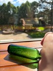 Antique Deep Green Palmer Perfume Bottle Purse Or Pocket Sz Design-unique Find