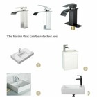 Waterfall Bathroom Sink Faucet Single Handle Vanity Mixer Tap With Cover Plate