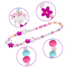  Wooden Beaded Bracelet Set Unicorn Necklaces Little Girl Jewelry Child