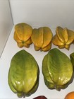 Lot Of 17 Faux Fake Artificial Fruit Apples Osage Orange  Star Fruit Camabola