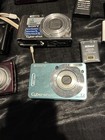 Digital Camera Lot Of 7 For Parts  Repair Canon Nikon Sony Lumix Kodak Cybershot
