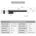 1500n Dc 12v Linear Actuator Motor Heavy Duty Long Stroke 12  330lbs Waterproof
