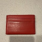 Coach Women   s Pink Leather Logo Card Case Holder  Solid  Card Slots