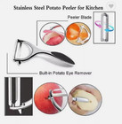 2-pack Stainless Steel Vegetable   Fruit Peeler     Non-slip Handle Potato Peeler