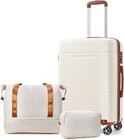 3 Piece Carry On Luggage Set   Spinner Wheels Suitcase   Tsa Lock Duffel Bag 20 