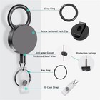 Retractable Badge Reel Id Card Holders Heavy Duty With Belt Clip Key Ring
