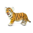 Bengal Tiger Cub Miniature Animal Safari Toy Figure 2 6  L 1 75  H