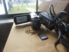 Sony Dcr-sx44 Camcorder W  Battery charger sd Card - Works - Defective Lcd Hinge