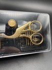      Vintage Klasse    Stork Scissor Set With Thimble Needle Italy Nib