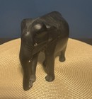 Vintage Old Carved Wooden Black Elephant Figurine 6   