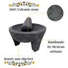 8 6 Inch Molcajete Mortar And Pestle  Mexican Handmade With Lava Stone herb Pill